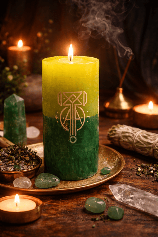 Money Ritual Candle — Open the Gate. Attract the Flow. Keep the Wealth. - Niamor
