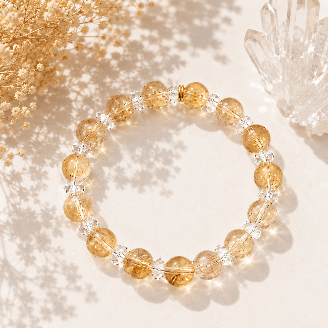 Citrine Light Crystal Bracelet shown as an intention-led Niamor product