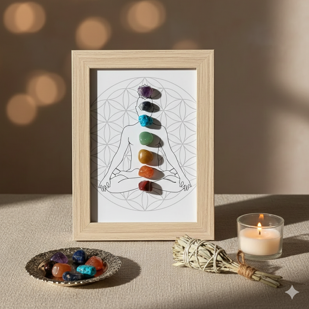 Seven Chakras Crystal Frame — Align. Balance. Activate.