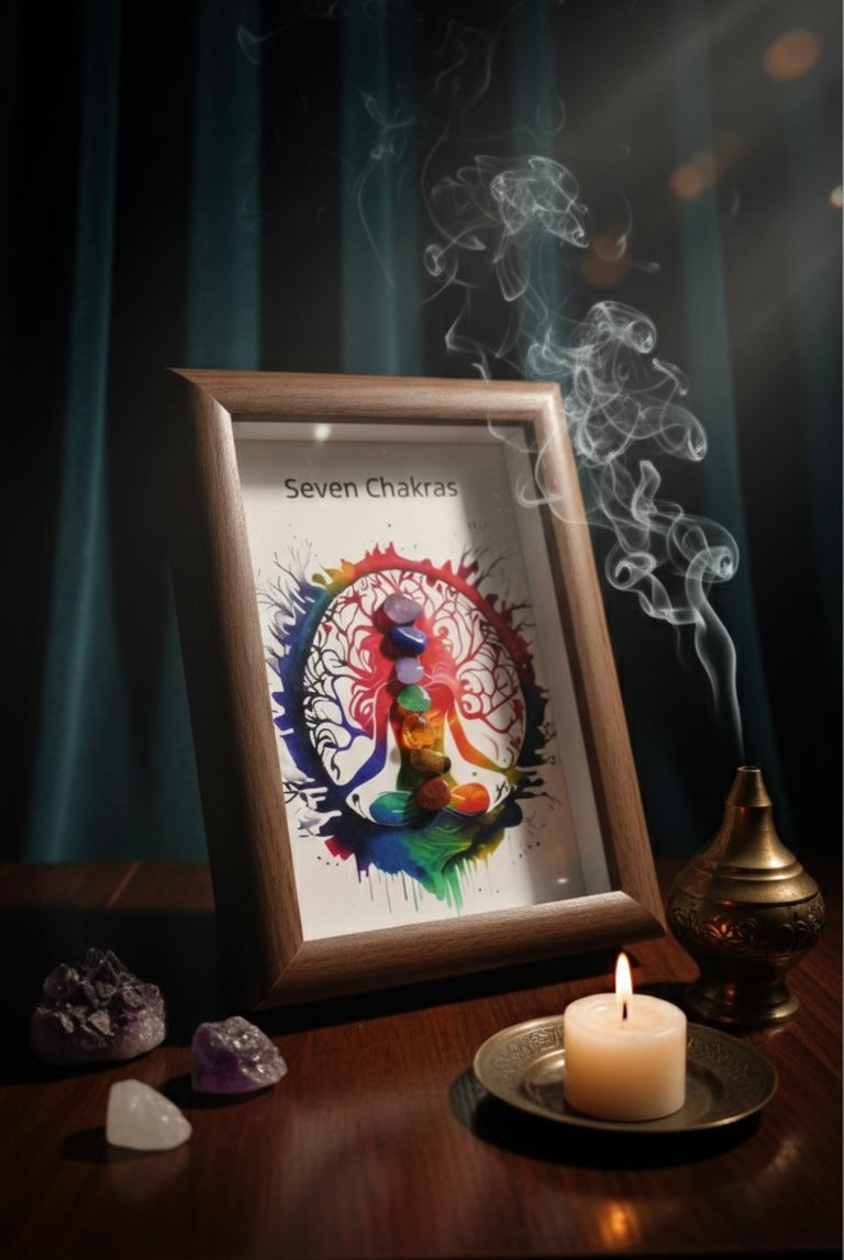 Seven Chakras Crystal Frame — Align. Balance. Activate.