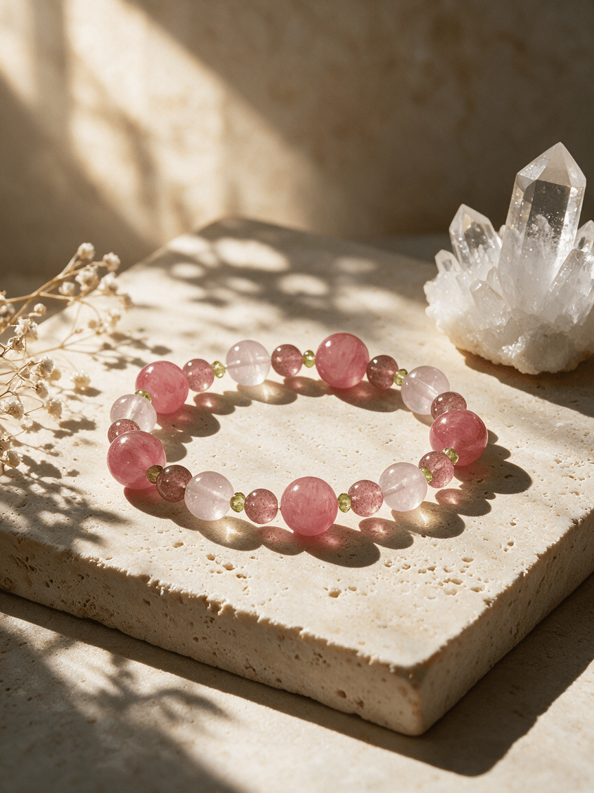 Heart Bloom Crystal Bracelet — Love. Gentleness. Renewal. - Niamor