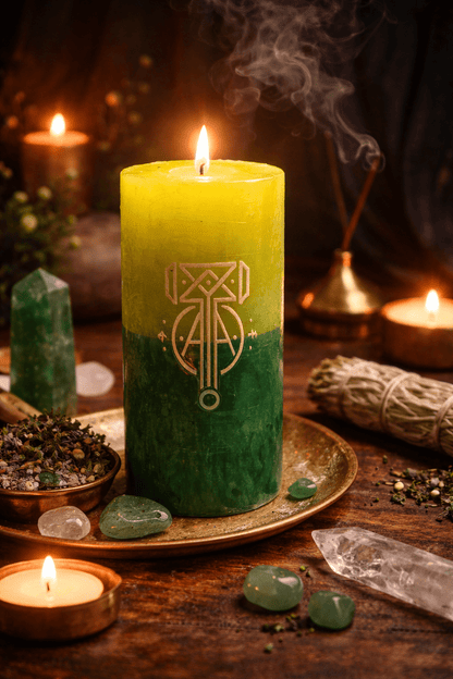 Money Ritual Candle — Open the Gate. Attract the Flow. Keep the Wealth. - Niamor