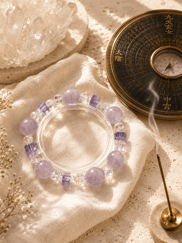 Crystal bracelet for calm and emotional balance